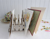 English Toast Rack Gothic 1930s Silver Plated 6 Slice Toast Holder Letters Tea Party