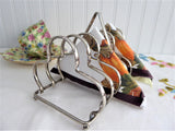 English Toast Rack Gothic 1930s Silver Plated 6 Slice Toast Holder Letters Tea Party