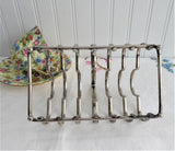 English Toast Rack Gothic 1930s Silver Plated 6 Slice Toast Holder Letters Tea Party