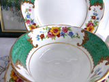 Cup And Saucer And Plate Allertons Green Georgian 1930s Tea Cup Trio