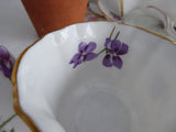 Hammersley Victorian Violets Cream And Sugar 1930s Small Fancy English Bone China