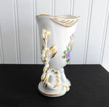 Herend Fischer Vase Hand Painted Ornate Floral Gold 1930s Gorgeous Hungary