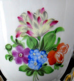 Herend Fischer Vase Hand Painted Ornate Floral Gold 1930s Gorgeous Hungary
