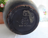 Vintage Hand Painted Tea Caddy Canister Japanese Lacquerware 1930s Interior lid Iris Bird