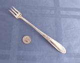 Pickle Fork Olive Fork King Edward National Silver Plate Foliage 1950s