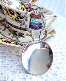 Tea Caddy Spoon Penarth Wales Tea Scoop 1930s Souvenir Enamel Finial Caddy Spoon