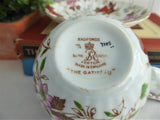 Floral Cup and Saucer Hand Colored Enamel 1928-1938 Radfords England Chintz