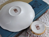 Rosina Fall Chintz Cup And Saucer Hand Colored 1930s Oak Acorns Pears Daisies