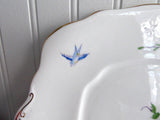 Royal Albert Cake Plate Art Deco Dovecot Birds 1930s Cake Server Hand Painted On Transfer
