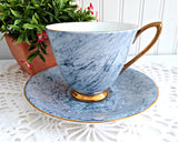 Blue Cup And Saucer Royal Albert Gossamer Vintage 1930s English Bone China