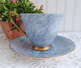 Blue Cup And Saucer Royal Albert Gossamer Vintage 1930s English Bone China