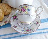 Cup And Saucer Royal Albert Petit Point Vintage 1930s English Bone China
