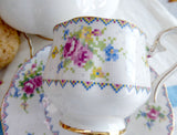 Cup And Saucer Royal Albert Petit Point Vintage 1930s English Bone China