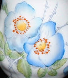 Royal Albert Wild Rose Cream And Sugar Blue 1930s Mottled Blue Trim