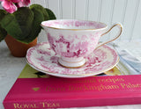 Royal Albert Vintage Mikado Pink Cup And Saucer English 1930s Willow Variation