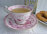 Royal Albert Vintage Mikado Pink Cup And Saucer English 1930s Willow Variation