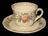 3 Royal Doulton Medford Demitasse Cups And Saucers Creamware 1930s Hand Colored