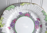 Royal Stafford Art Deco Teacup Trio Hand Colored on Transfer Foliage 1930s