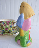 Art Deco Pixie Sugar Shaker Caster Royal Winton Grimwades Hand Painted 1930s Elf Toadstool