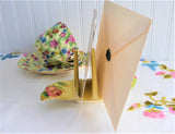 Rosebud Royal Winton Yellow Art Deco Toast Rack Holder 1930s Letters Napkins