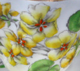 Cup And Saucer Salisbury Geranium 1930s English Bone China Teacup