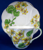 Cup And Saucer Salisbury Geranium 1930s English Bone China Teacup