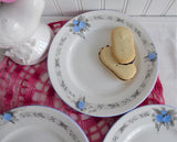 Shelley England Set of 3 Blue Acacia Mimosa 7 Inches Plates Art Deco 1930s