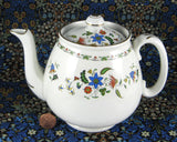Shelley England Chelsea Teapot Floral Cambridge Tulip Shape 1930s