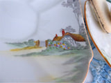 Shelley Cottage 2 Saucer Only Pair Queen Anne Square Paneled Art Deco 1928