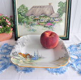 Art Deco Shelley 1930s Cottage 2 Queen Anne Square Serving Bowl 8.25 Inch Bowl