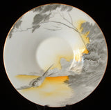 Shelley Art Deco Saucer Lakeland Bird Yellow 1930s Landscape Regent Shape Demi