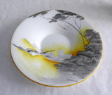 Shelley Art Deco Lakeland Cup And Saucer 1930s Landscape Bird Regent Shape Demi