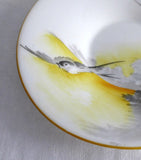 Shelley Art Deco Lakeland Cup And Saucer 1930s Landscape Bird Regent Shape Demi
