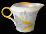 Shelley Art Deco Lakeland Creamer Cream 1930s Landscape Bird Regent