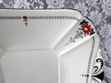 Shelley Queen Anne Red Daisy Cake Plate Server Art Deco Plate 1930s