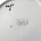Shelley Queen Anne Red Daisy Cake Plate Server Art Deco Plate 1930s