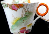 Shelley Art Deco Regent Tree On Hill With Leaves Cup And Saucer 1930s Demitasse