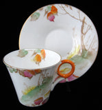 Shelley Art Deco Regent Tree On Hill With Leaves Cup And Saucer 1930s Demitasse
