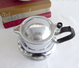 Chrome Bakelite Teapot Swan Early Wikka Ware 1930s Basketweave Base