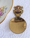 Torquay Tea Caddy Spoon 1930s Souvenir England Tea Scoop Enamel Finial Brass