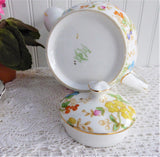 Lovely Floral Teapot Tuscan England 1940s Hand Colored On Transfer
