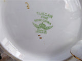Lovely Floral Teapot Tuscan England 1940s Hand Colored On Transfer