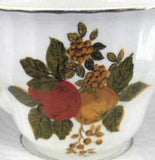 English Harvest Cup And Saucer Wedgwood Vintage Fruit And Nuts 1930s Fall Colors