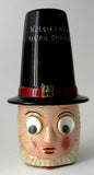 Sugar Shaker Muffineer Welsh Lady Googly Eyes 1930s Figural Sugar Caster