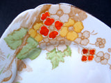 Teacup Trio Art Deco Cup Saucer Plate England Landscape Bridge 1930s Enamel Accents