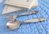 Danish Princess 1938 Childs Spoon Fork Holmes Edwards Silverplate Toddler Baby