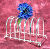 Toast Rack 1930s Retro Silver Plated English 6 Slice Toast Holder Letters Tea Party