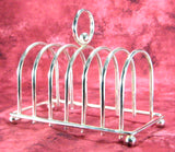 Toast Rack 1930s Retro Silver Plated English 6 Slice Toast Holder Letters Tea Party