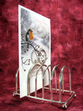Toast Rack 1930s Retro Silver Plated English 6 Slice Toast Holder Letters Tea Party