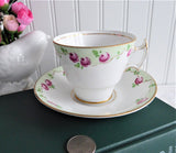 Sweet Rosebud Hand Painted Cup And Saucer Phoenix England Forester 1930s